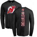 New Jersey Devils #18 Drew Stafford Black Backer Long Sleeve T-Shirt