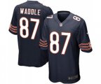 Chicago Bears #87 Tom Waddle Game Navy Blue Team Color Football Jersey