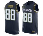 Los Angeles Chargers #88 Virgil Green Limited Navy Blue Player Name & Number Tank Top Football Jersey