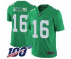 Philadelphia Eagles #16 Mack Hollins Limited Green Rush Vapor Untouchable 100th Season Football Jersey