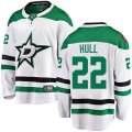 Dallas Stars #22 Brett Hull Authentic White Away Fanatics Branded Breakaway NHL Jersey