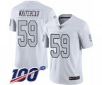 Oakland Raiders #59 Tahir Whitehead Limited White Rush Vapor Untouchable 100th Season Football Jersey