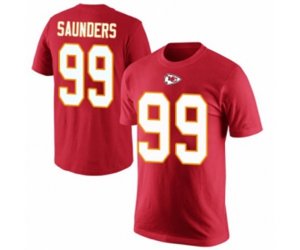 Kansas City Chiefs #99 Khalen Saunders Red Rush Pride Name & Number T-Shirt