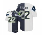 Seattle Seahawks #22 C. J. Prosise Elite Navy White Split Fashion Football JerseY