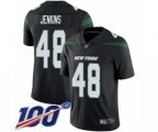 New York Jets #48 Jordan Jenkins Black Alternate Vapor Untouchable Limited Player 100th Season Football Jersey