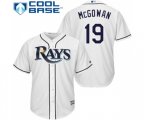Tampa Bay Rays #19 Dustin McGowan Replica White Home Cool Base Baseball Jersey