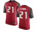 Tampa Bay Buccaneers #21 Justin Evans Game Red Team Color Football Jersey