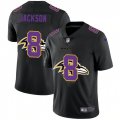 Baltimore Ravens #8 Lamar Jackson Black Nike Black Shadow Edition Limited Jersey