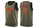 Nike Atlanta Hawks #4 Spud Webb Green Salute to Service NBA Swingman Jersey
