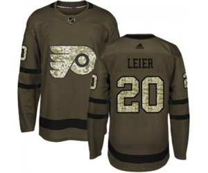Adidas Philadelphia Flyers #20 Taylor Leier Premier Green Salute to Service NHL Jersey