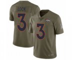 Denver Broncos #3 Drew Lock Limited Olive 2017 Salute to Service Football Jersey