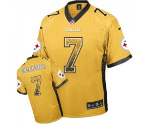 Pittsburgh Steelers #7 Ben Roethlisberger Elite Gold Drift Fashion Football Jersey