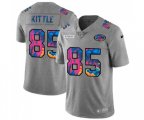 San Francisco 49ers #85 George Kittle Multi-Color 2020 NFL Crucial Catch NFL Jersey Greyheather