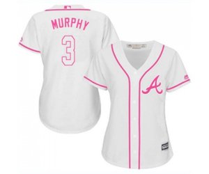 Women\'s Atlanta Braves #3 Dale Murphy Replica White Fashion Cool Base Baseball Jersey