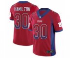 New York Giants #30 Antonio Hamilton Limited Red Rush Drift Fashion Football Jersey