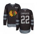 Chicago Blackhawks #22 Ryan Carpenter Authentic Black 1917-2017 100th Anniversary Hockey Jersey