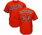 Baltimore Orioles #25 Anthony Santander Authentic Orange Team Logo Fashion Cool Base Baseball Jersey