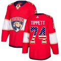 Florida Panthers #74 Owen Tippett Authentic Red USA Flag Fashion NHL Jersey
