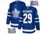 Toronto Maple Leafs #29 William Nylander Blue Home Authentic Fashion Gold Stitched NHL Jersey