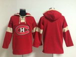 Montreal Canadiens Blank Red-Cream Pullover Hooded