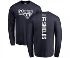 Los Angeles Rams #37 Sam Shields Navy Blue Backer Long Sleeve T-Shirt