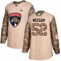 Florida Panthers #52 MacKenzie Weegar Authentic Camo Veterans Day Practice NHL Jersey