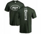 New York Jets #28 Curtis Martin Green Backer T-Shirt