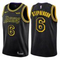 Los Angeles Lakers #6 Lance Stephenson Swingman Black City Edition NBA Jersey