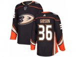 Adidas Anaheim Ducks #36 John Gibson Black Home Authentic Stitched NHL Jersey