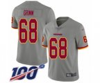 Washington Redskins #68 Russ Grimm Limited Gray Inverted Legend 100th Season Football Jersey