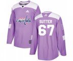 Washington Capitals #67 Riley Sutter Authentic Purple Fights Cancer Practice NHL Jersey