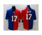 Buffalo Bills #17 Josh Allen Blue-Red Nike Split Fashion Football Limited Jersey