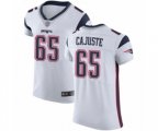 New England Patriots #65 Yodny Cajuste White Vapor Untouchable Elite Player Football Jersey
