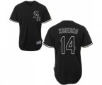 Chicago White Sox #14 Paul Konerko Replica Black Fashion Baseball Jersey