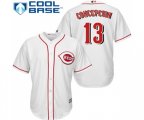 Cincinnati Reds #13 Dave Concepcion Replica White Home Cool Base Baseball Jersey