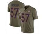 Denver Broncos #57 Tom Jackson Limited Olive 2017 Salute to Service NFL Jersey
