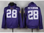 Minnesota Vikings #28 Adrian Peterson Purple jerseys(Pullover Hoodie)
