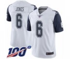 Dallas Cowboys #6 Chris Jones Limited White Rush Vapor Untouchable 100th Season Football Jersey