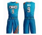 Oklahoma City Thunder #9 Nerlens Noel Swingman Turquoise Basketball Suit Jersey - City Edition