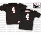 Atlanta Falcons #4 Brett Favre Authentic Black Throwback Football Jersey