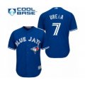 Toronto Blue Jays #7 Richard Urena Authentic Blue Alternate Baseball Player Jersey