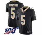 New Orleans Saints #5 Teddy Bridgewater Black Team Color Vapor Untouchable Limited Player 100th Season Football Jersey