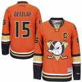 Anaheim Ducks #15 Ryan Getzlaf Authentic Orange Third NHL Jersey