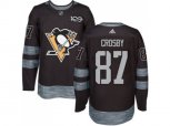 Pittsburgh Penguins #87 Sidney Crosby Black 1917-2017 100th Anniversary Stitched NHL Jersey