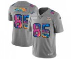 Cincinnati Bengals #85 Tee Higgins Multi-Color 2020 NFL Crucial Catch NFL Jersey Greyheather