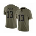 San Francisco 49ers #13 Brock Purdy 2022 Olive Salute To Service Limited Stitched Jersey