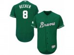 Atlanta Braves #8 Bob Uecker Green Celtic Flexbase Authentic Collection MLB Jersey