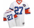 Denver Broncos #27 Steve Atwater White With 75TH Patch Authentic Throwback Football Jersey