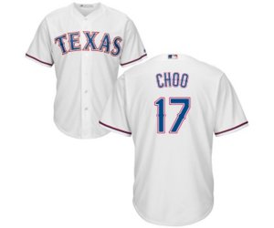 Texas Rangers #17 Shin-Soo Choo Replica White Home Cool Base MLB Jersey