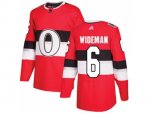 Adidas Ottawa Senators #6 Chris Wideman Red Authentic 2017 100 Classic Stitched NHL Jersey